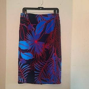 Floral Print Pencil Skirt